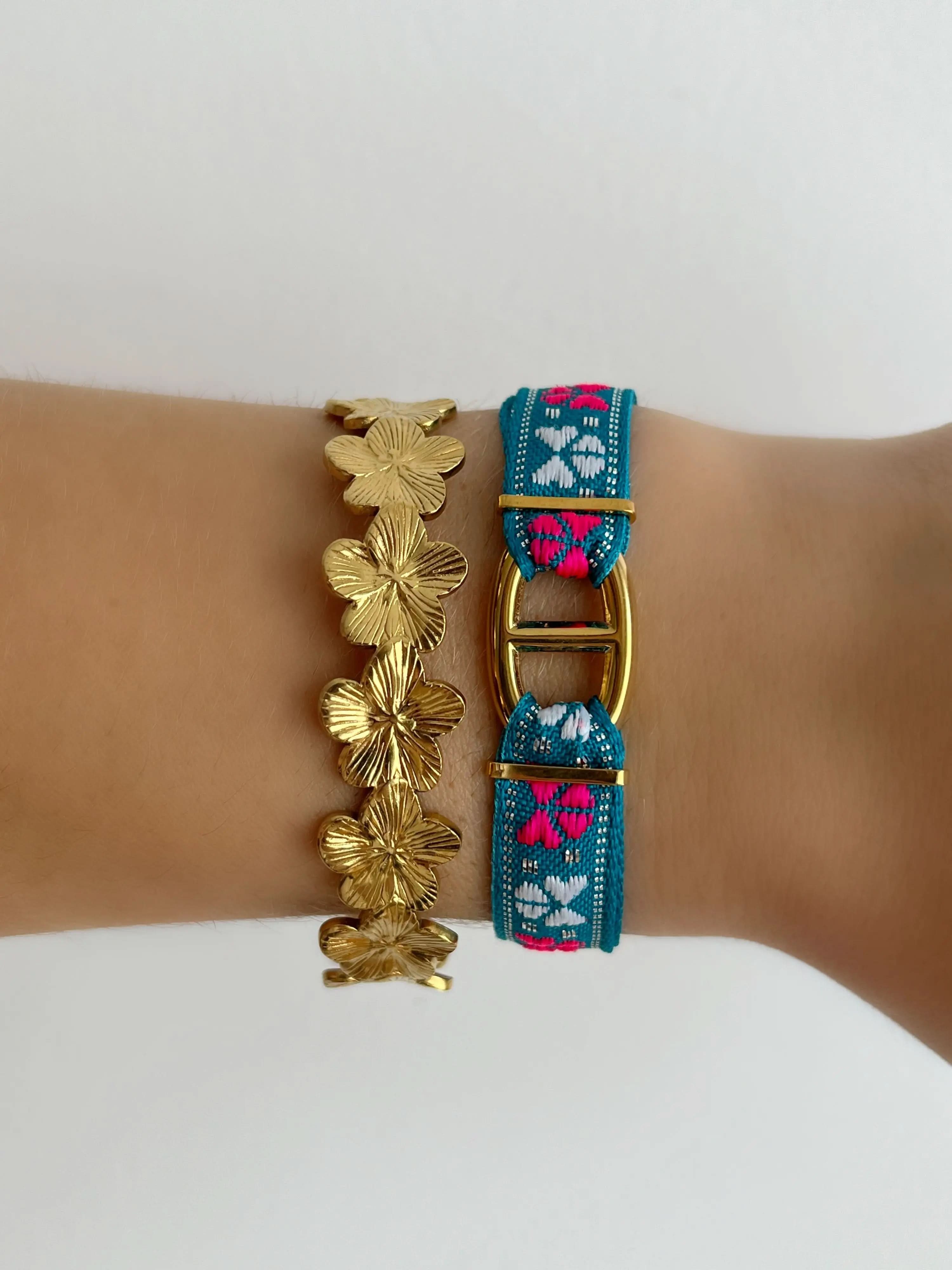 Flower Cuff Bracelet