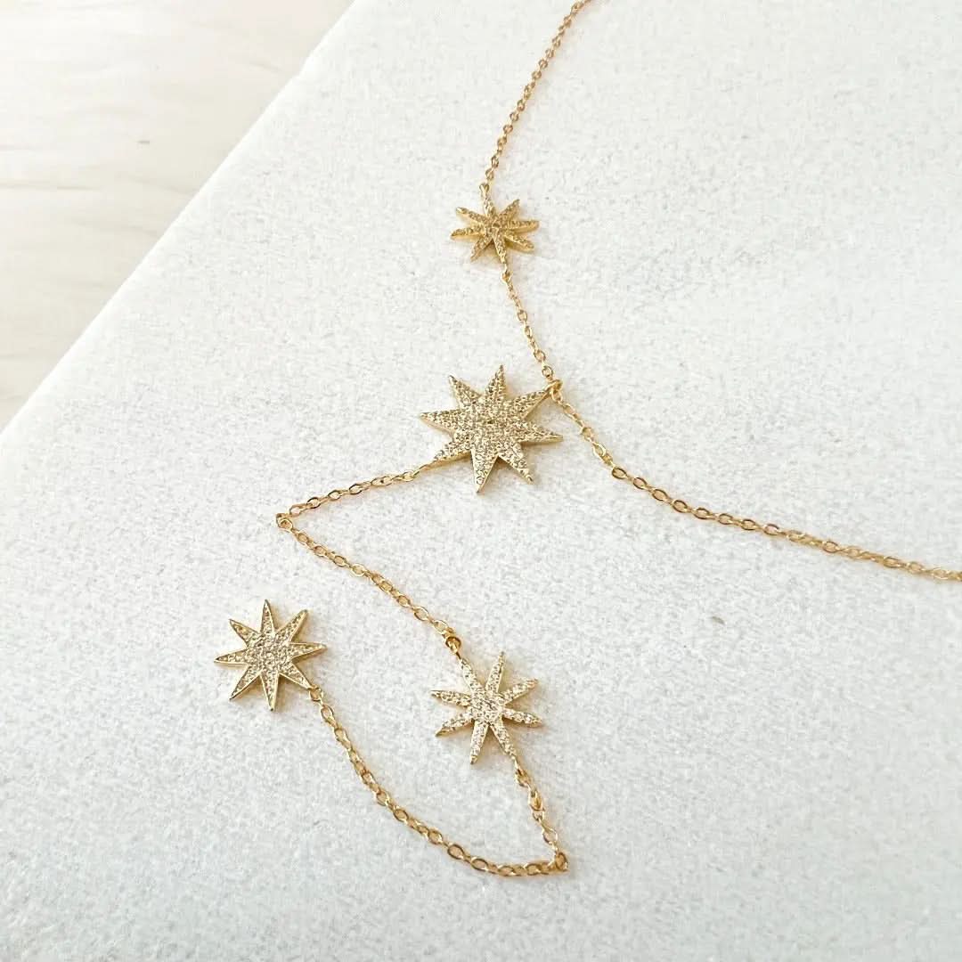 Festive Stars Y Shape Necklace