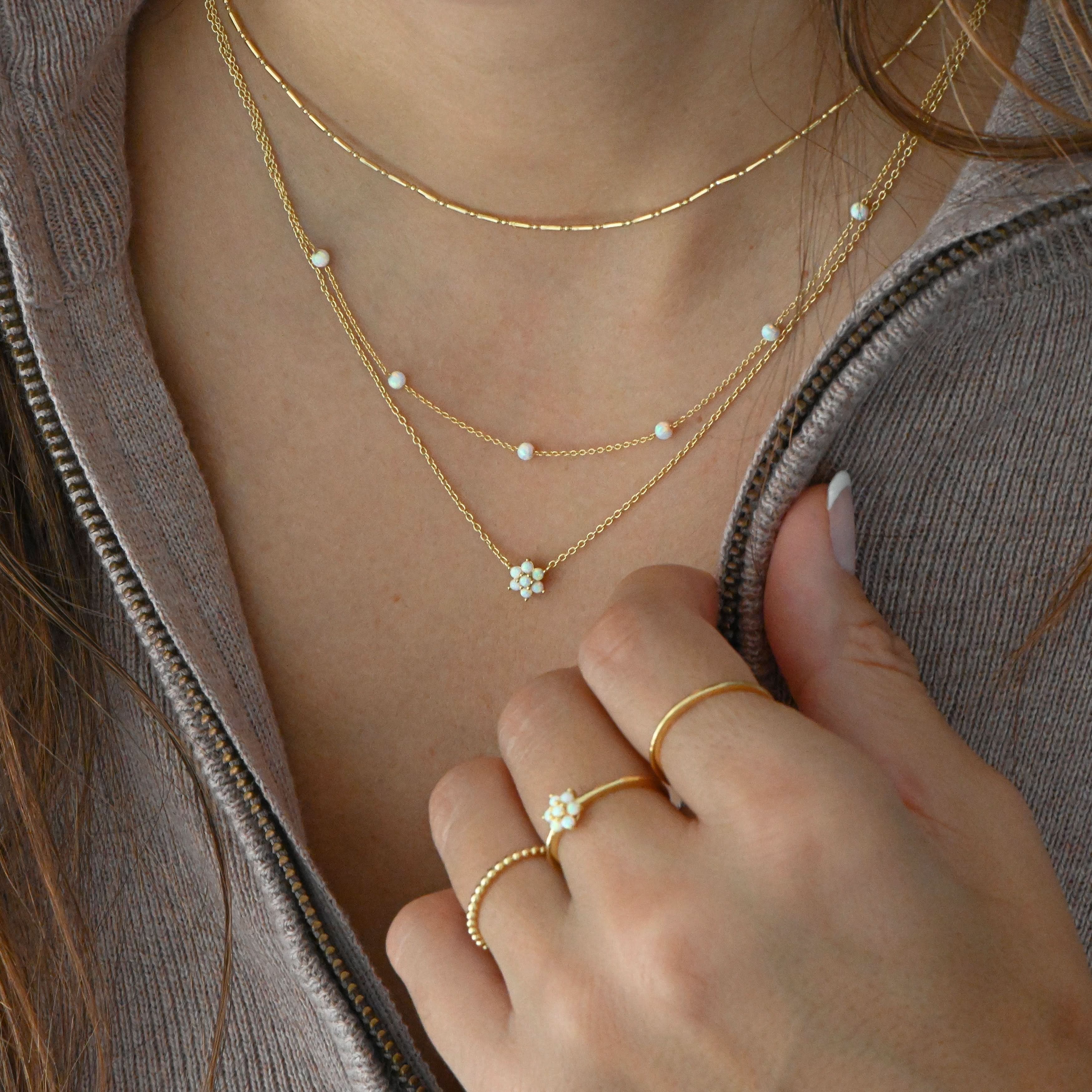 Opal Beaded Necklace