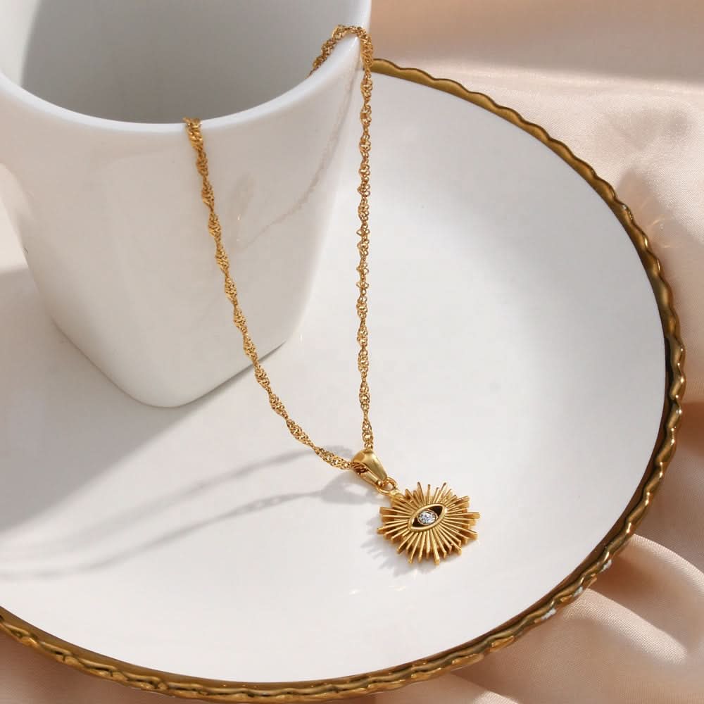 Evil Eye Sun Necklace
