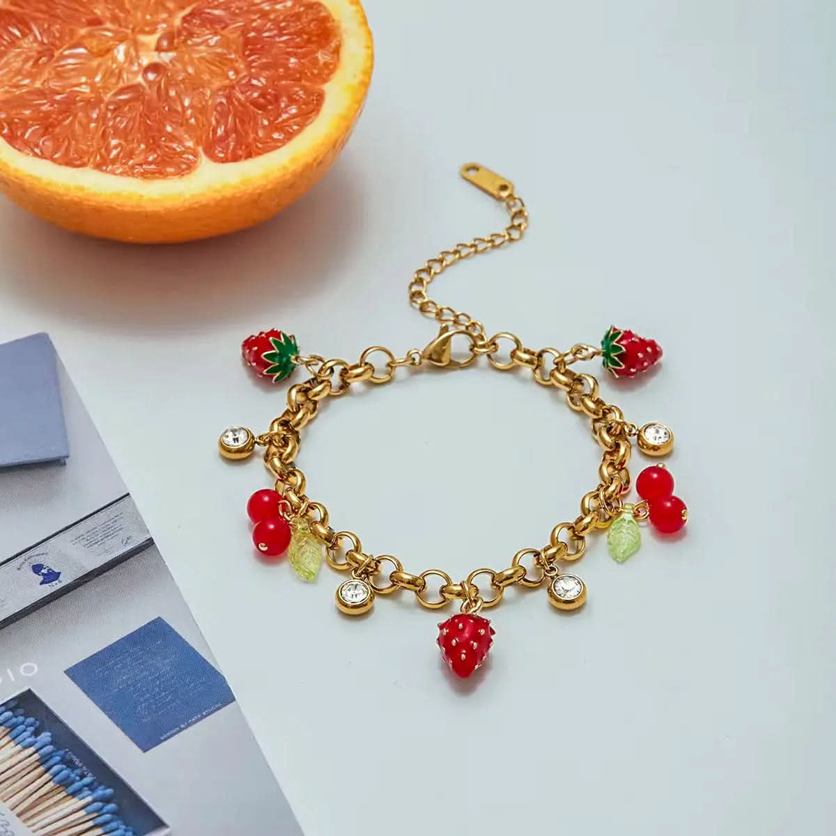 Strawberry Charms Bracelet