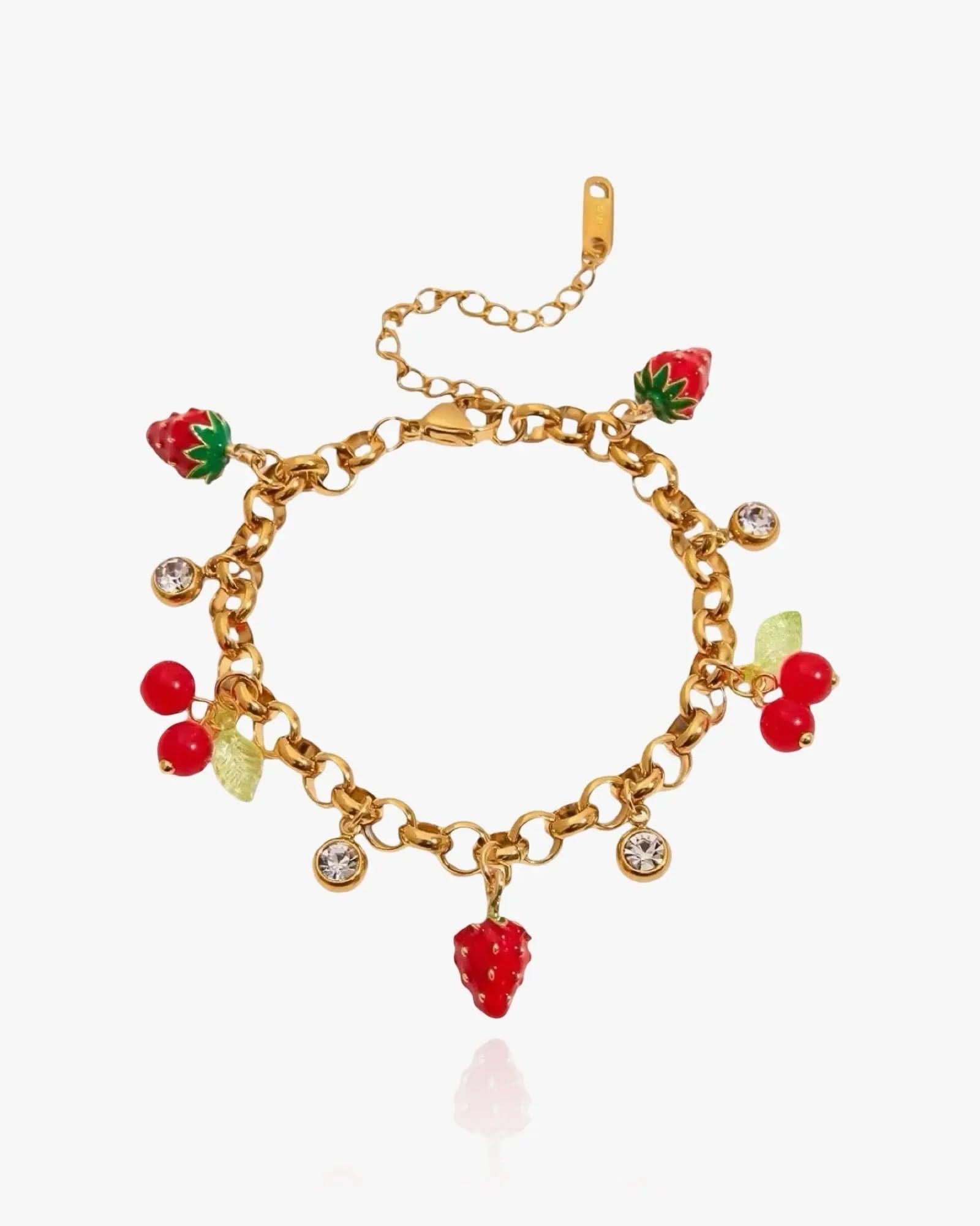 Strawberry Charms Bracelet