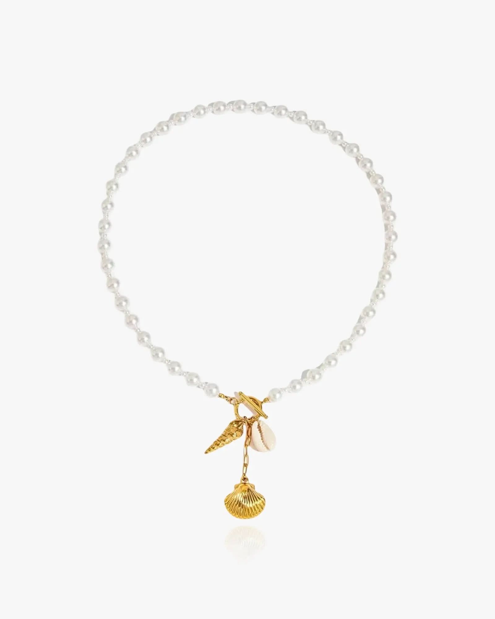 Y-Shape Shell Clasp Necklace
