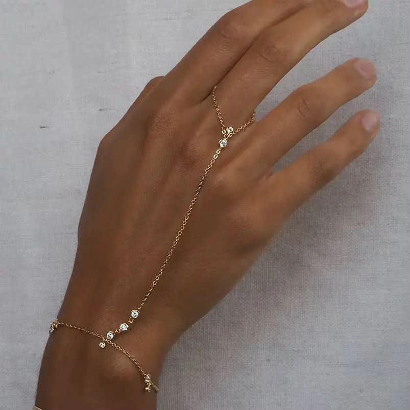 Delicate Crystal Hand Chain