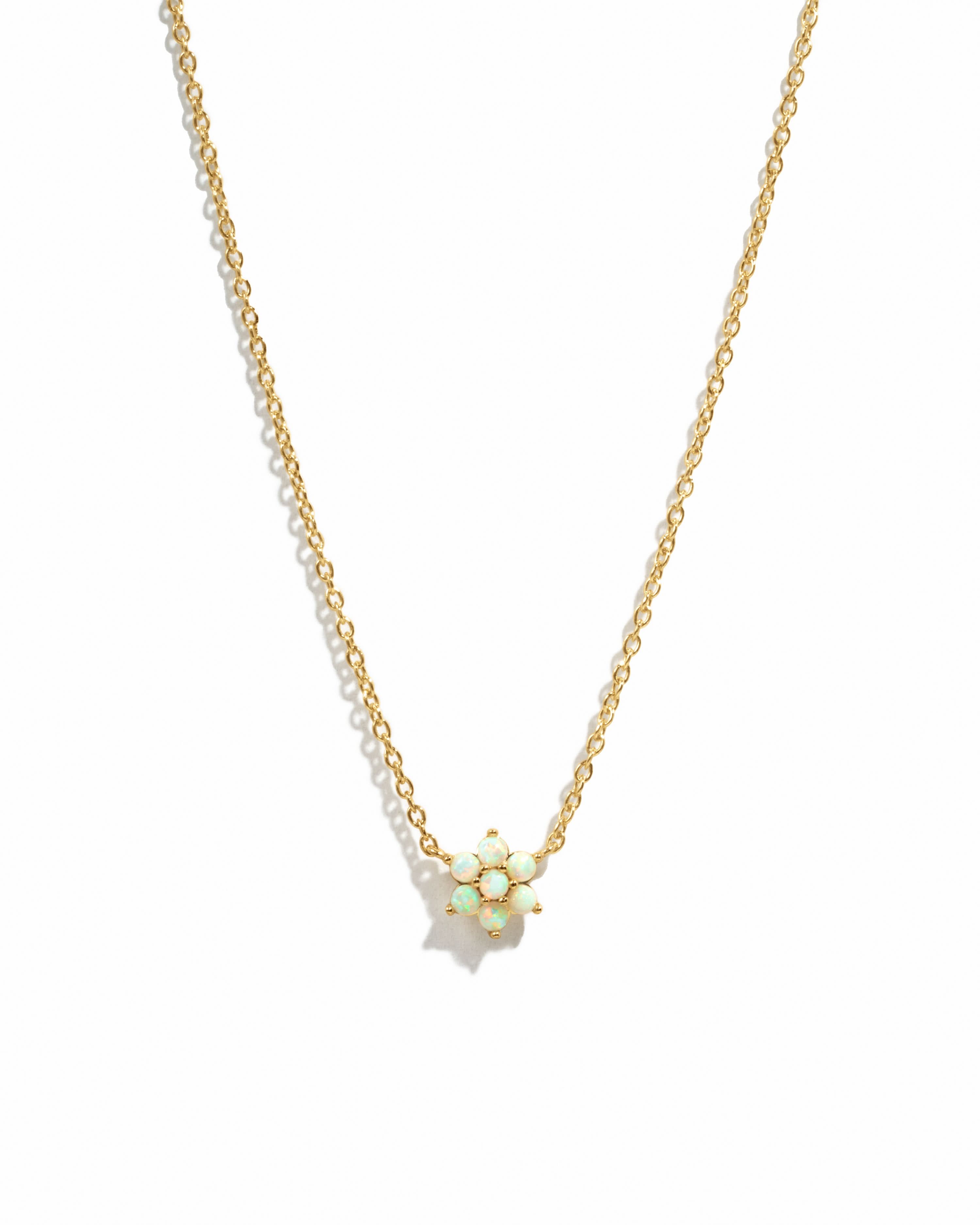 Opal Flower Necklace