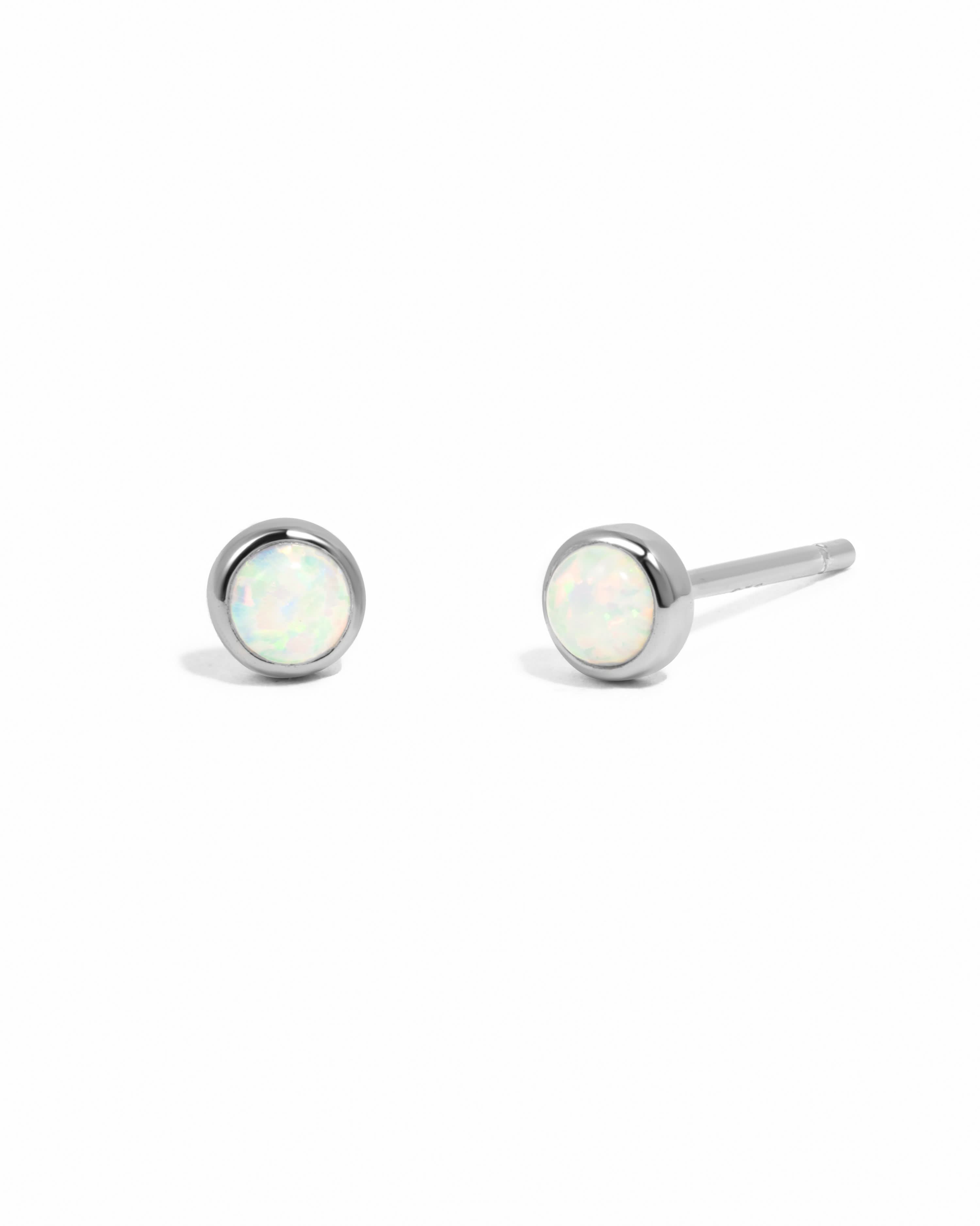 Bezel Set Gemstone Studs