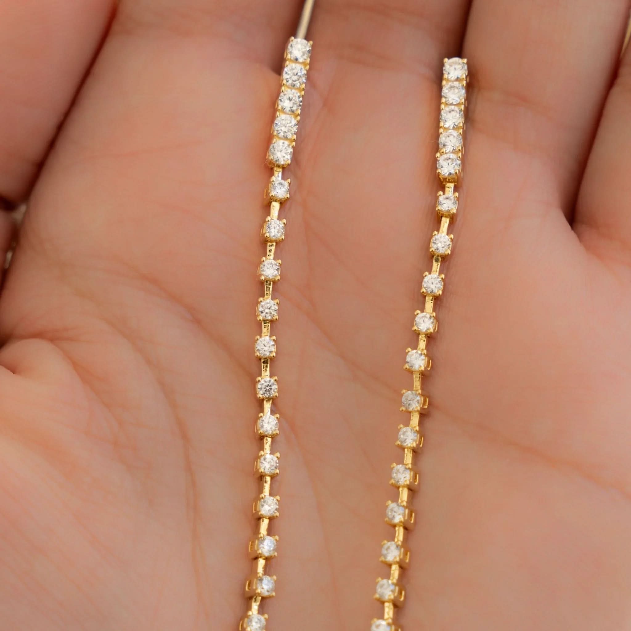 Diamond Line Earrings