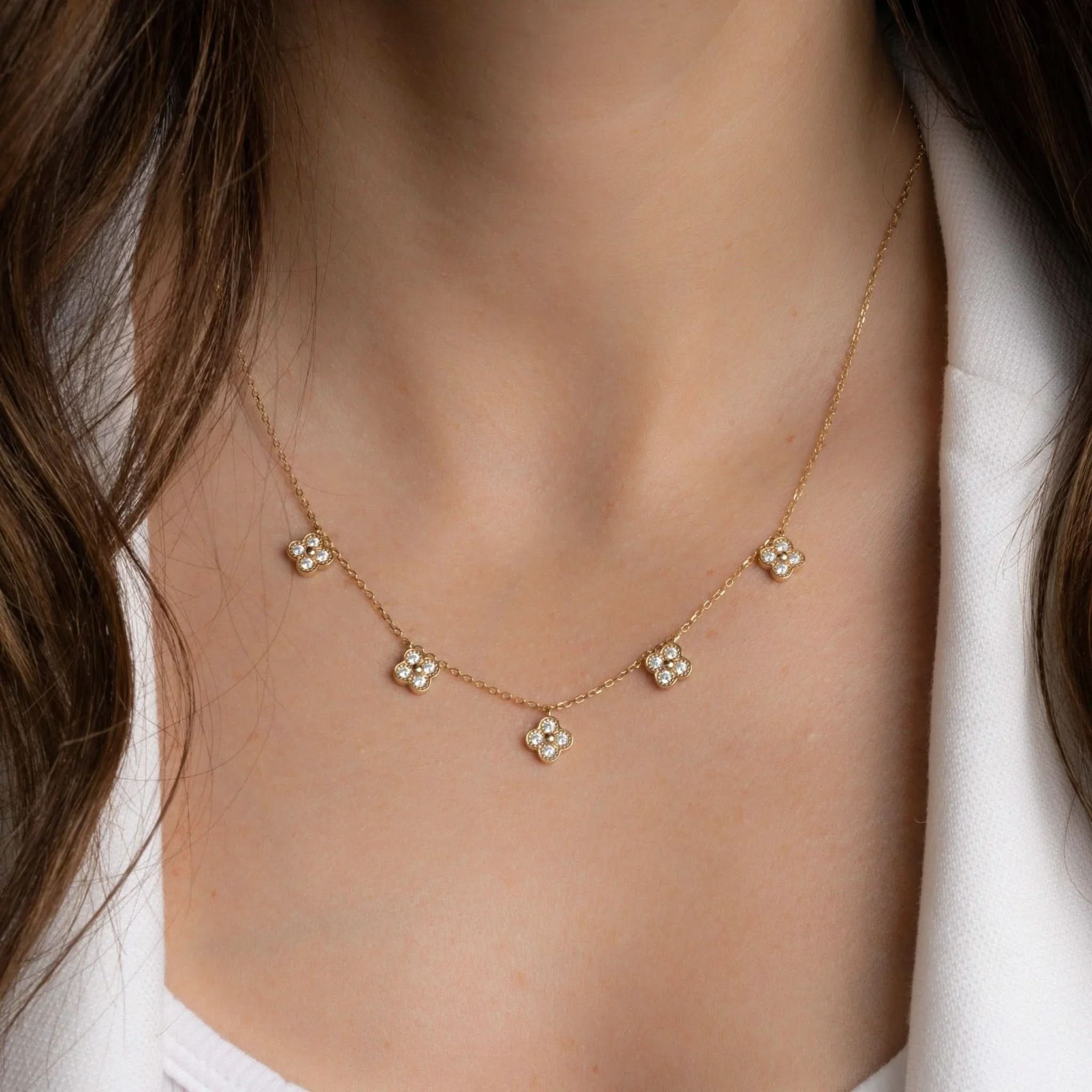 Four Leaf Clover Charm Necklace