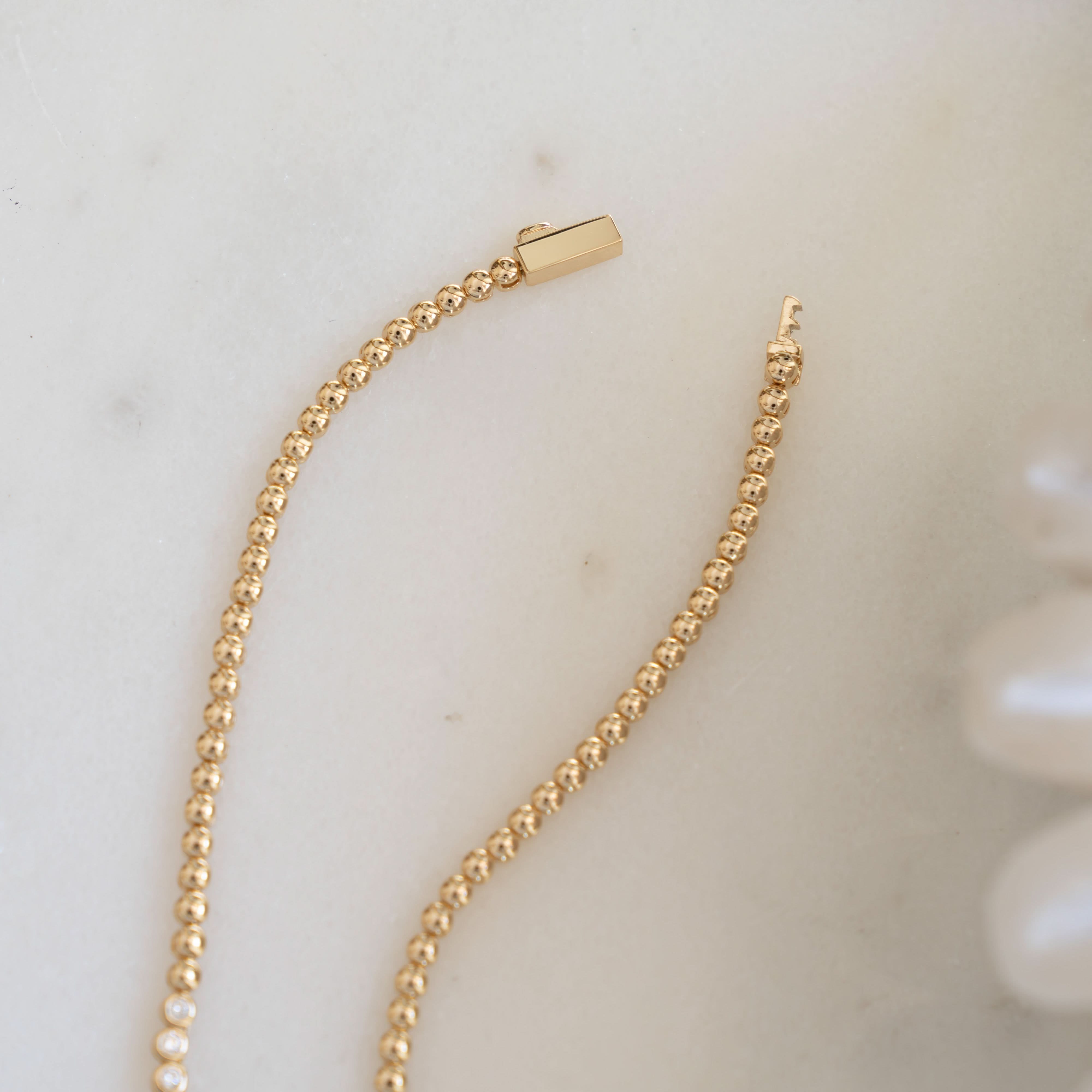 Gradient Bezel Tennis Necklace
