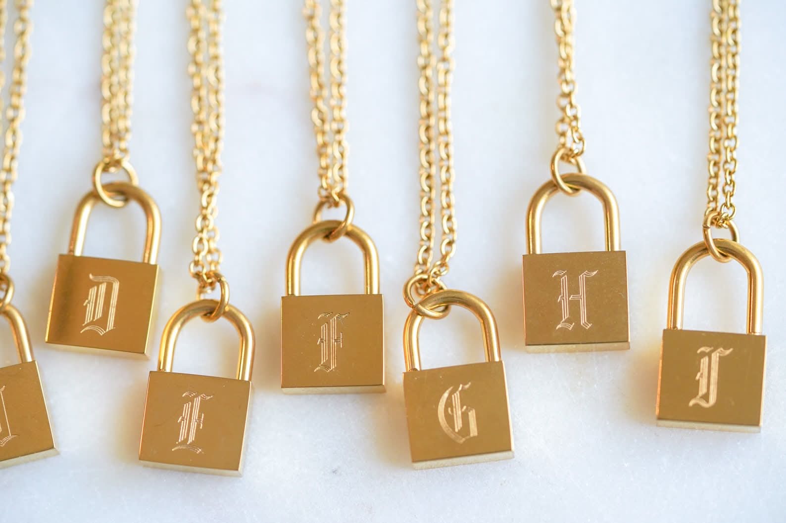 Lock Initial Necklace