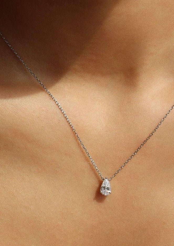 Iriss Halskette Birne - Silber 
