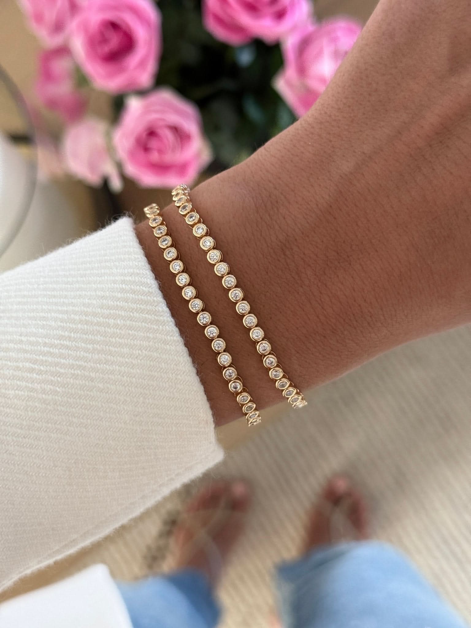 Mini Round Bezel Tennis Bracelet