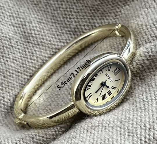 Naidu Oval Watch Gold