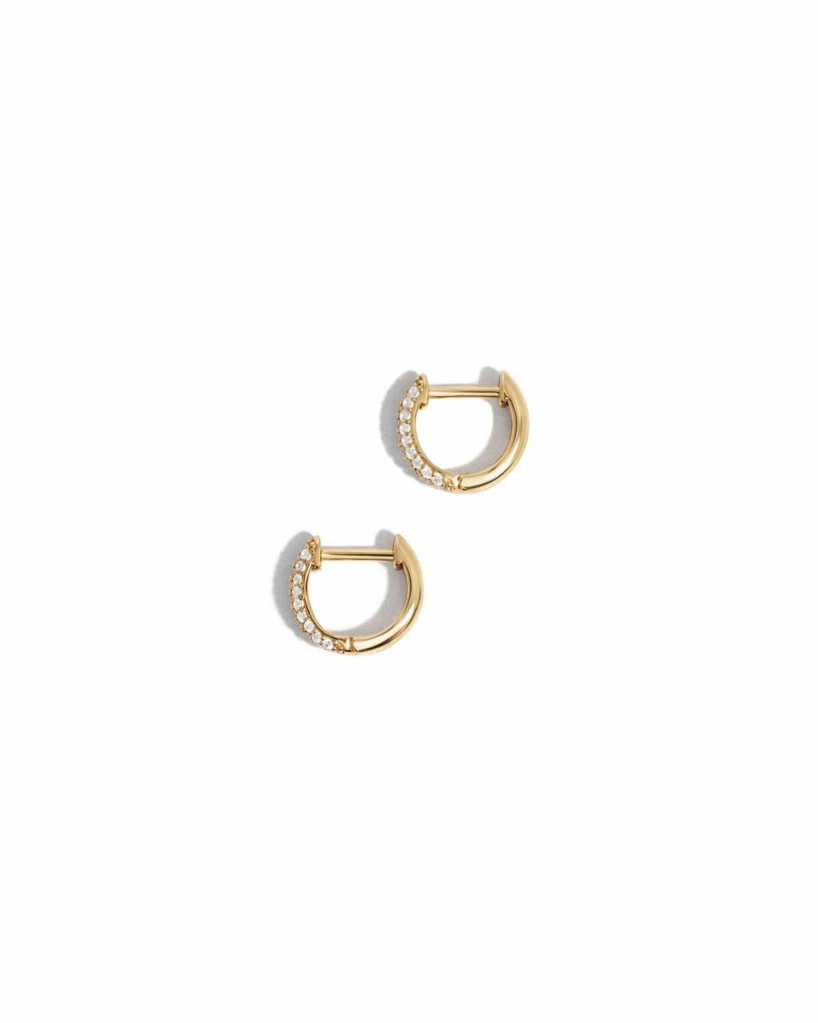 Pavé Huggie Earrings