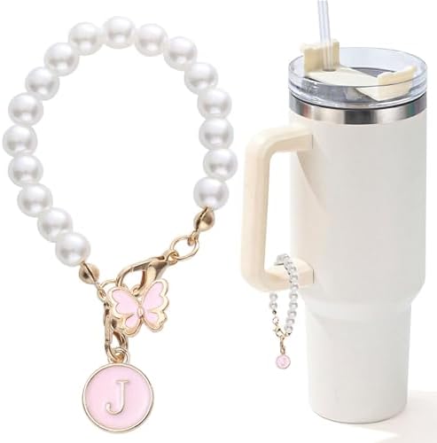 Pearl Chain Accessories Stanley Cup Initial Charms