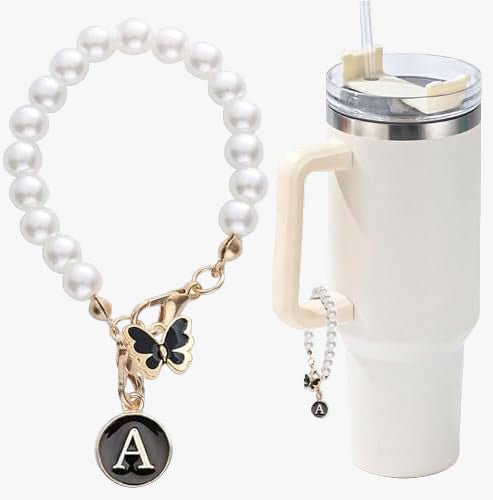 Pearl Chain Accessories Stanley Cup Initial Charms