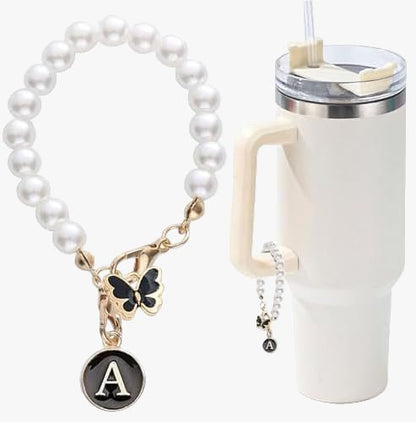 Pearl Chain Accessories Stanley Cup Initial Charms