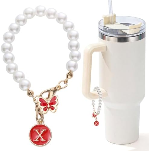 Pearl Chain Accessories Stanley Cup Initial Charms