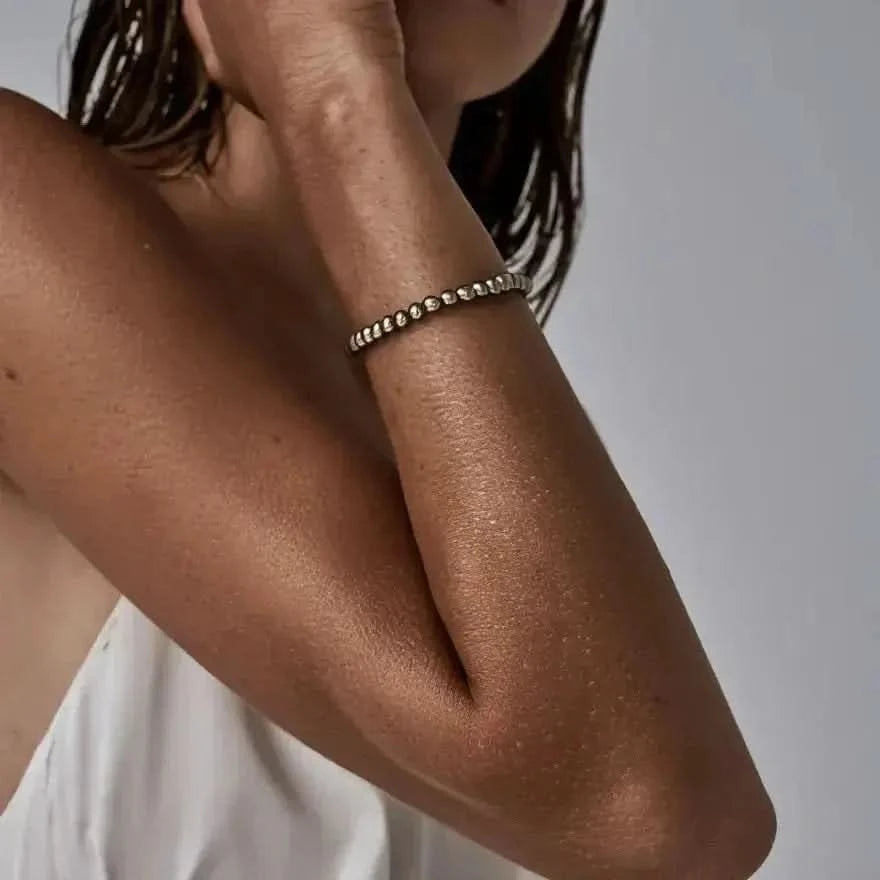 Pyrite Bead Bracelet