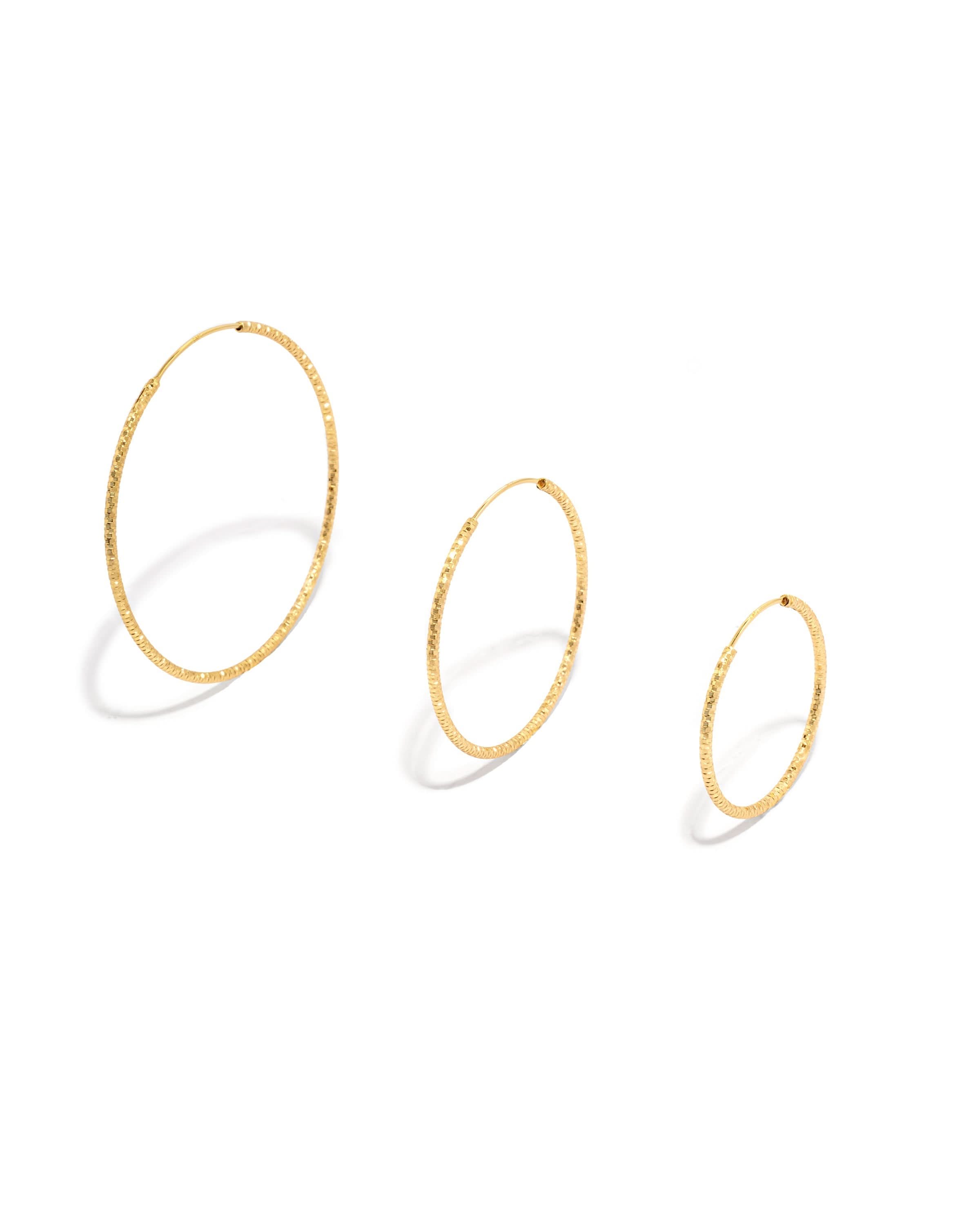 Diamond Cut Hoops