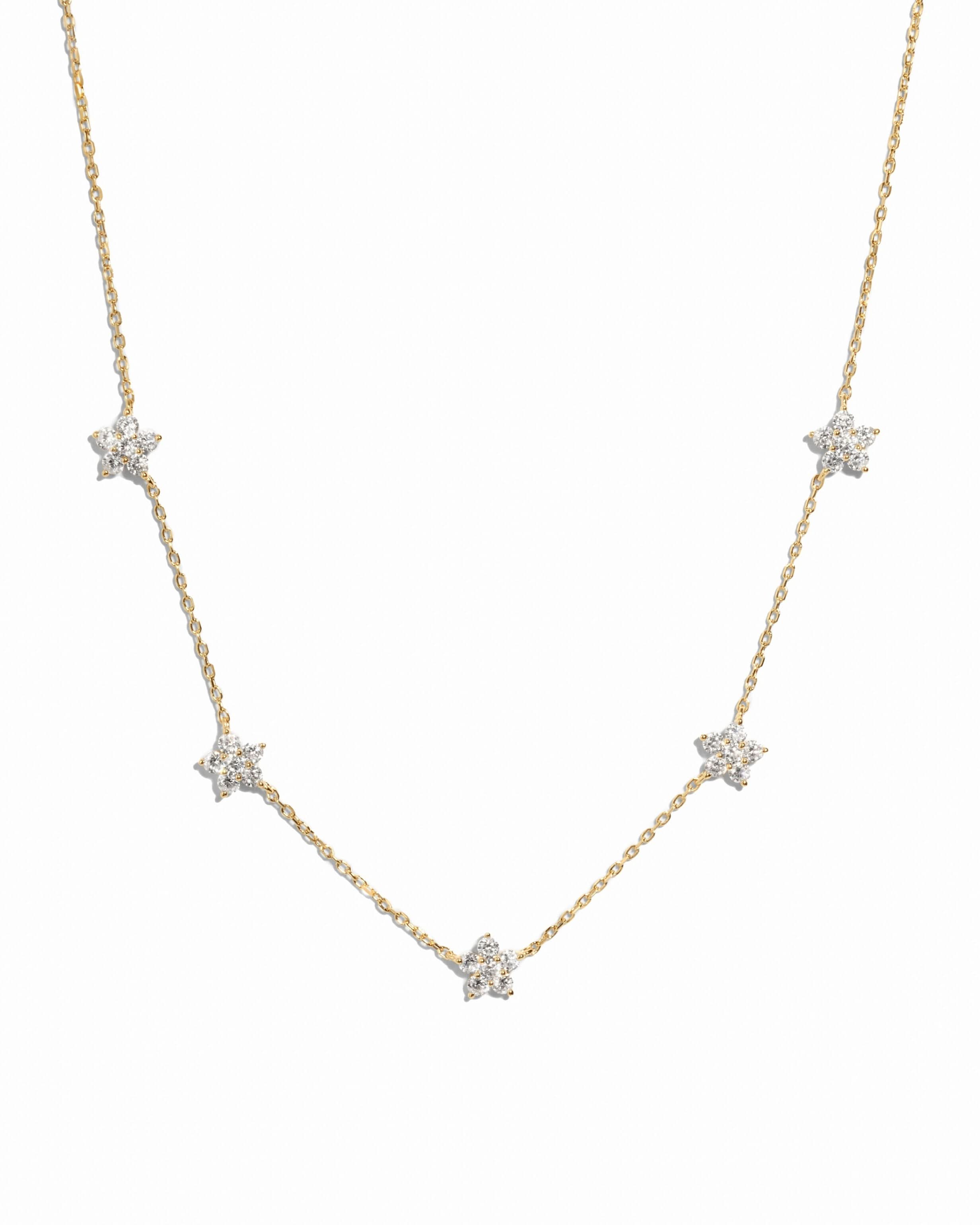 Diamond Flower Necklace