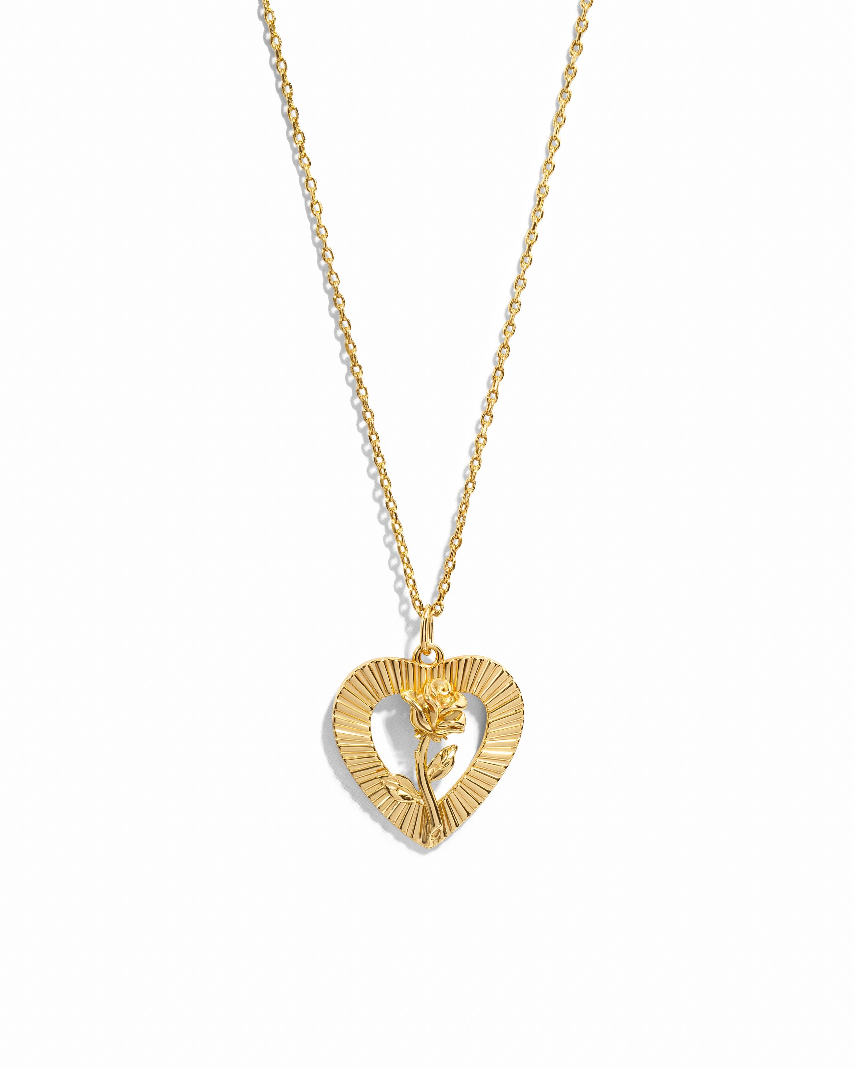 Heart Rose Necklace