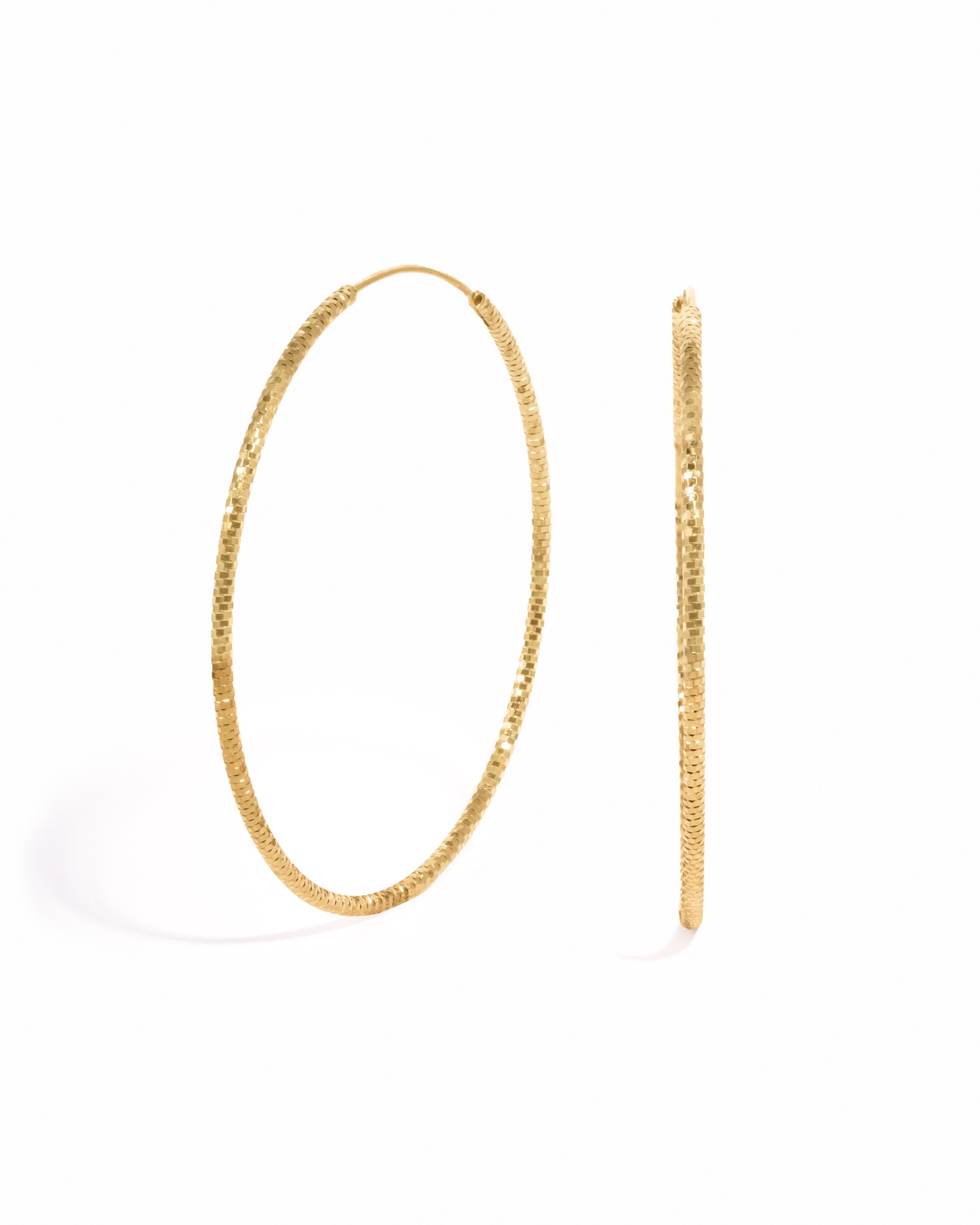 Diamond Cut Hoops