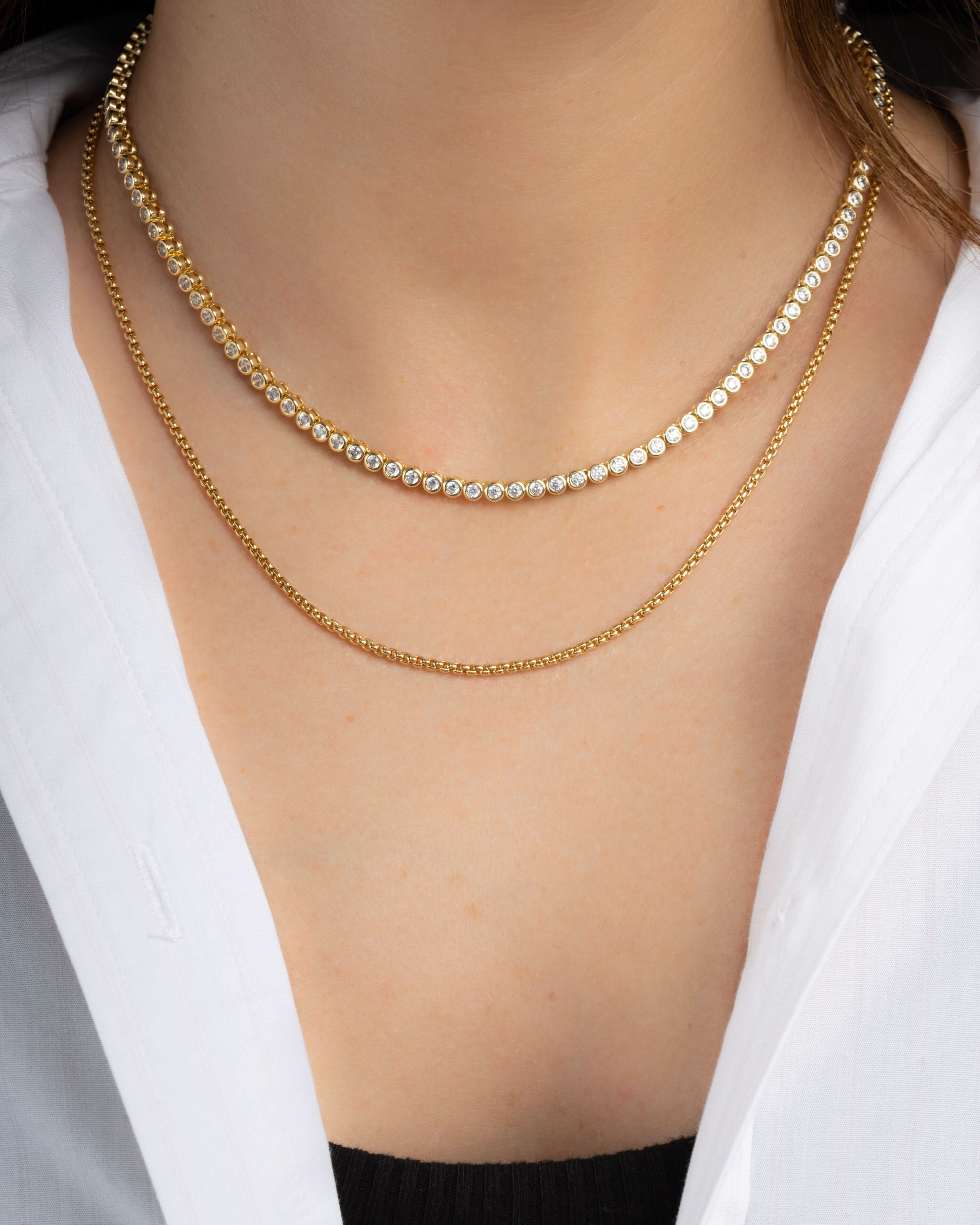 Rounded Box Chain Necklace