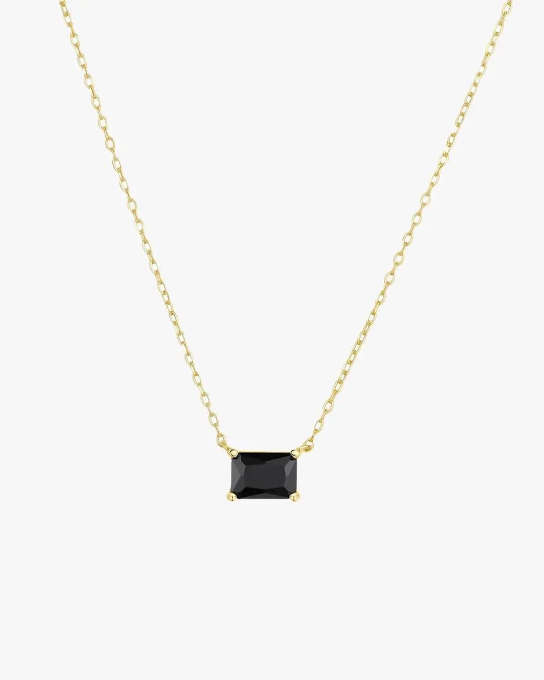 Ariana Necklace – Black Onyx Pendant