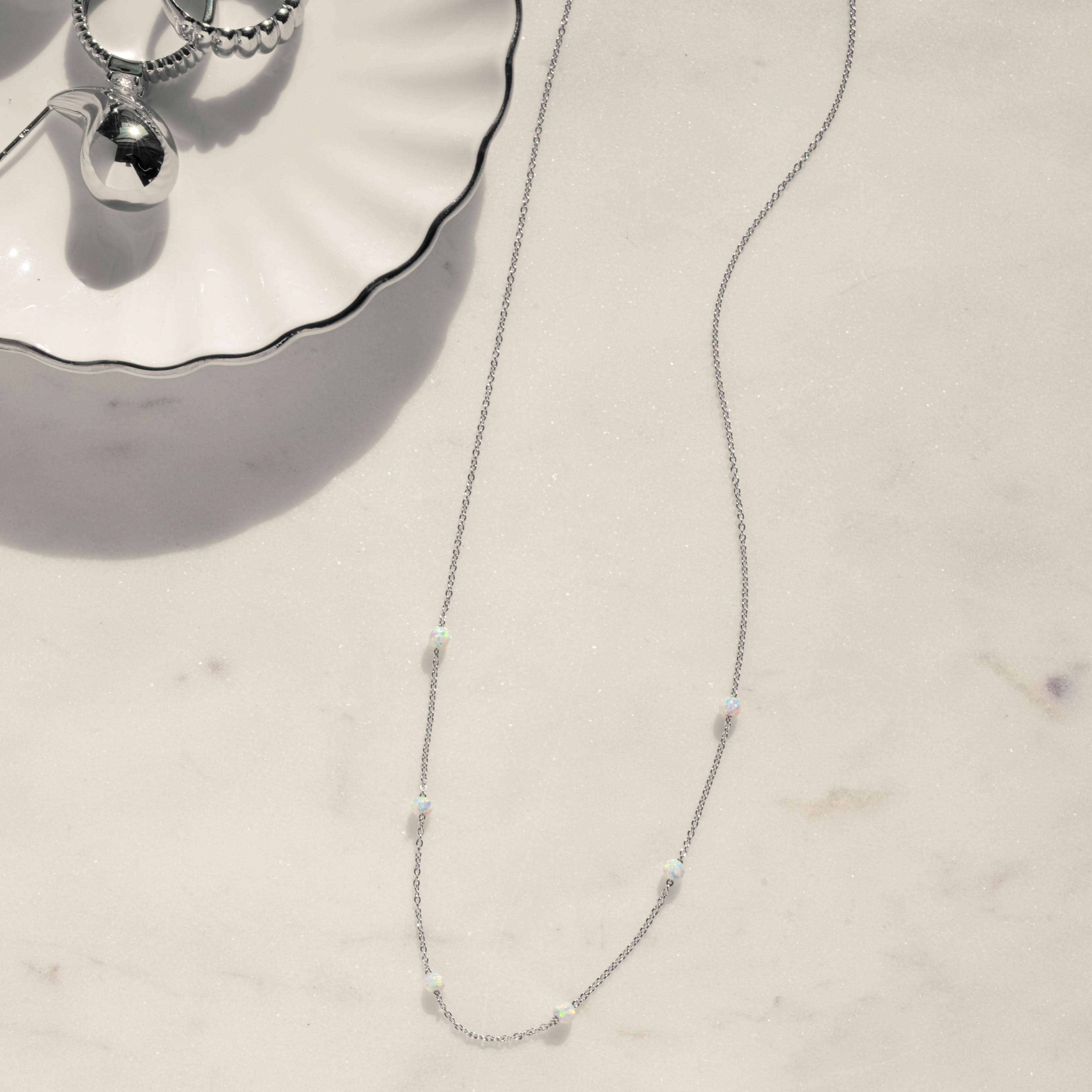 Opal Beaded Necklace