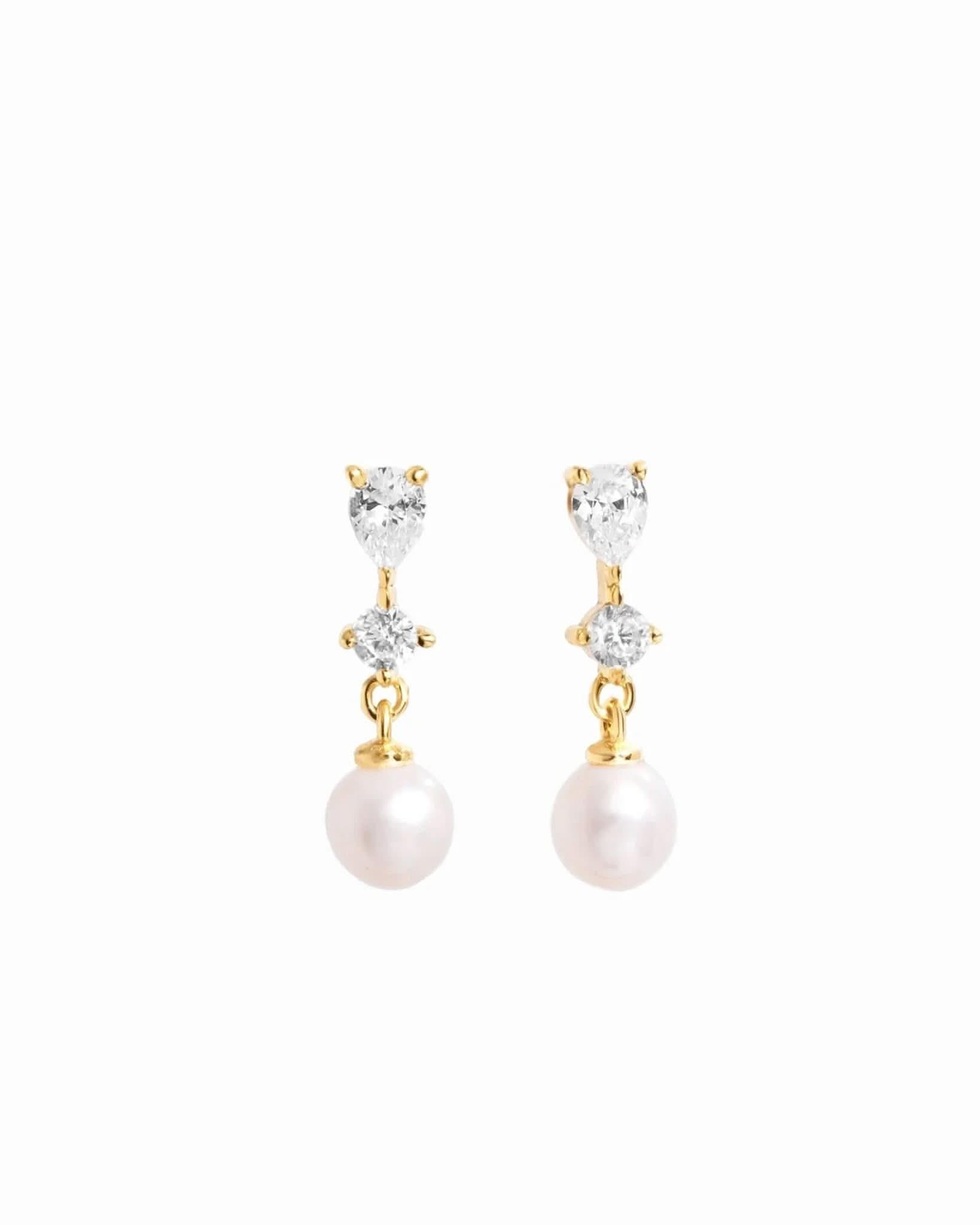 Small Pearl Drop Earrings